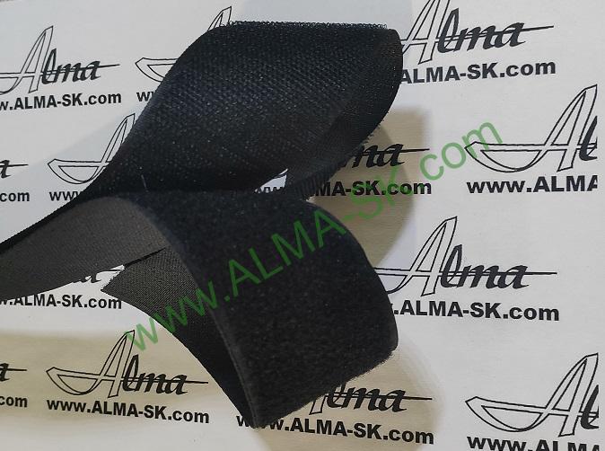 Suchý zips 20 mm HÁČIK čierny